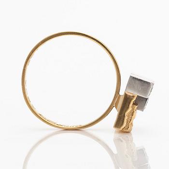 Björn Weckström, ring "Diamantstad", 18K guld, diamanter totalt ca 0.15 ct, Lapponia 1971.