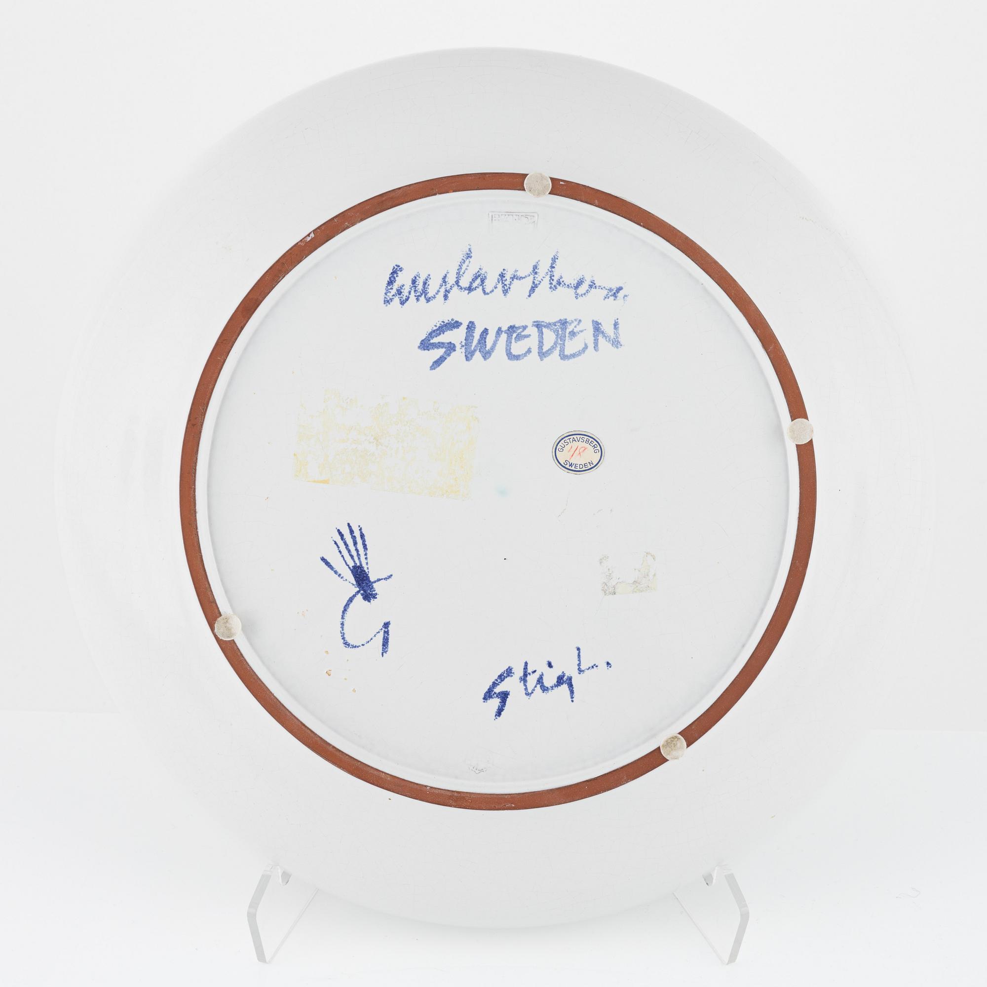 Stig Lindberg, fat, fajans, Gustavsberg Studio.