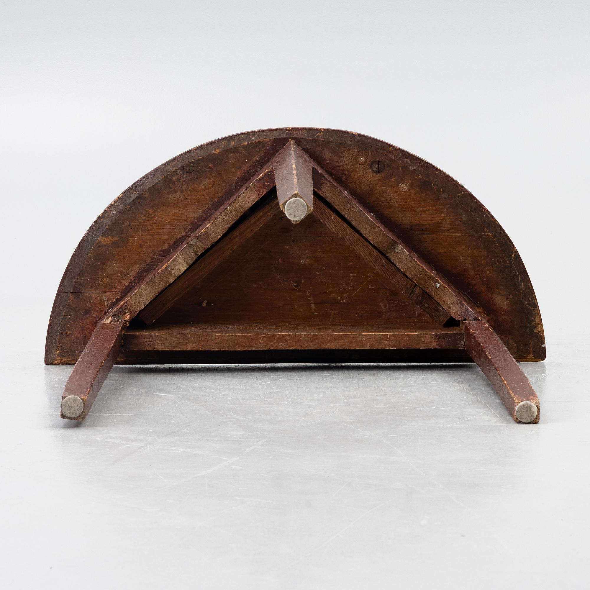 A 'half-moon table', 19th century.