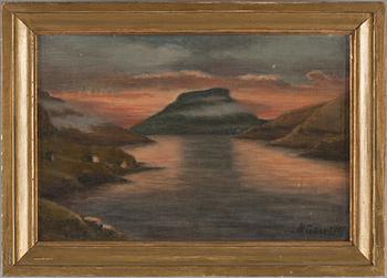 NIELS KRUSE, olja på pannå, sign o dat 1907.