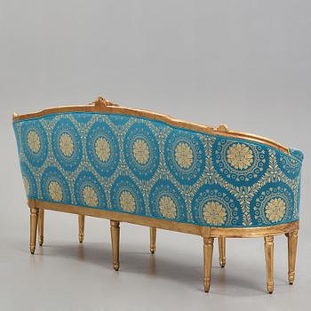 Soffa, gustavianskt stockholmsarbete, 1700-talets slut.