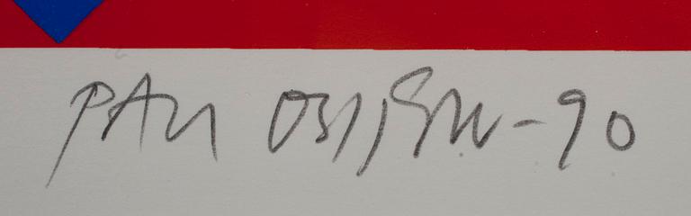 PAUL OSIPOW, serigrafi, numrerad Tait.vedos (konstnärens avdrag) 10/15, signerad och daterad -90.
