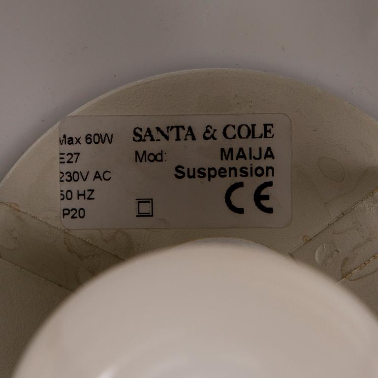 Two late 20th century 'Maija Suspension' pendant lights for Santa & Cole.