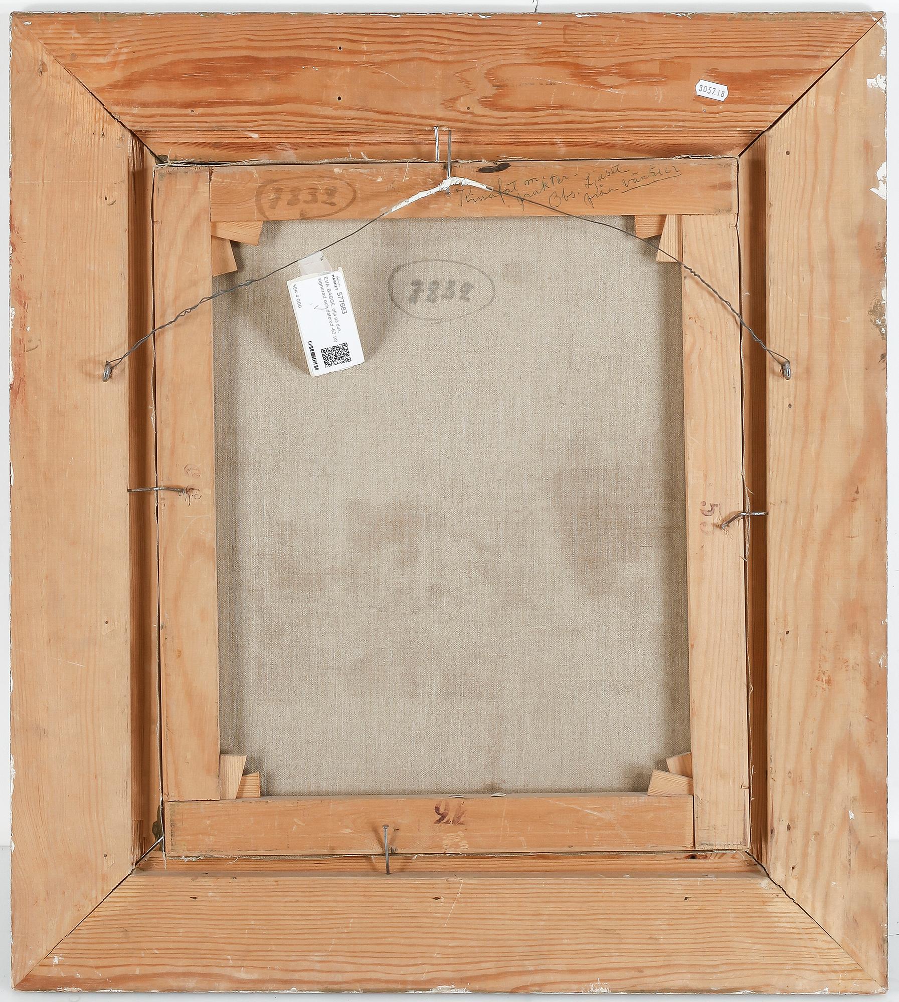 EVA BAGGE, olja på duk, signerad och daterad -63.