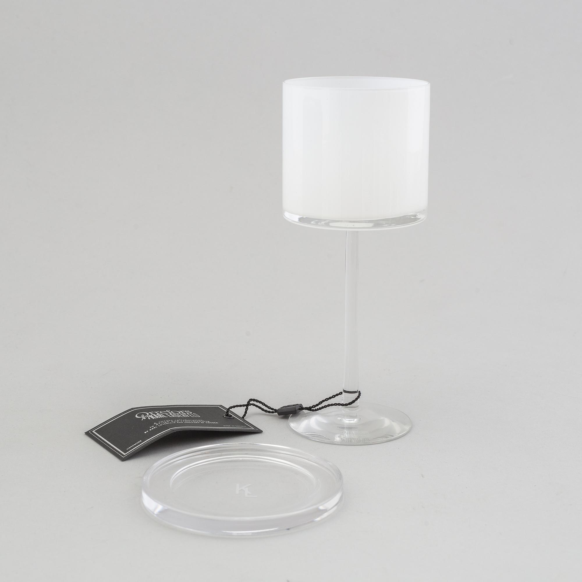 KARL LAGERFELD, rödvinsglas, 10 stycken, för Orrefors, 2000-tal.