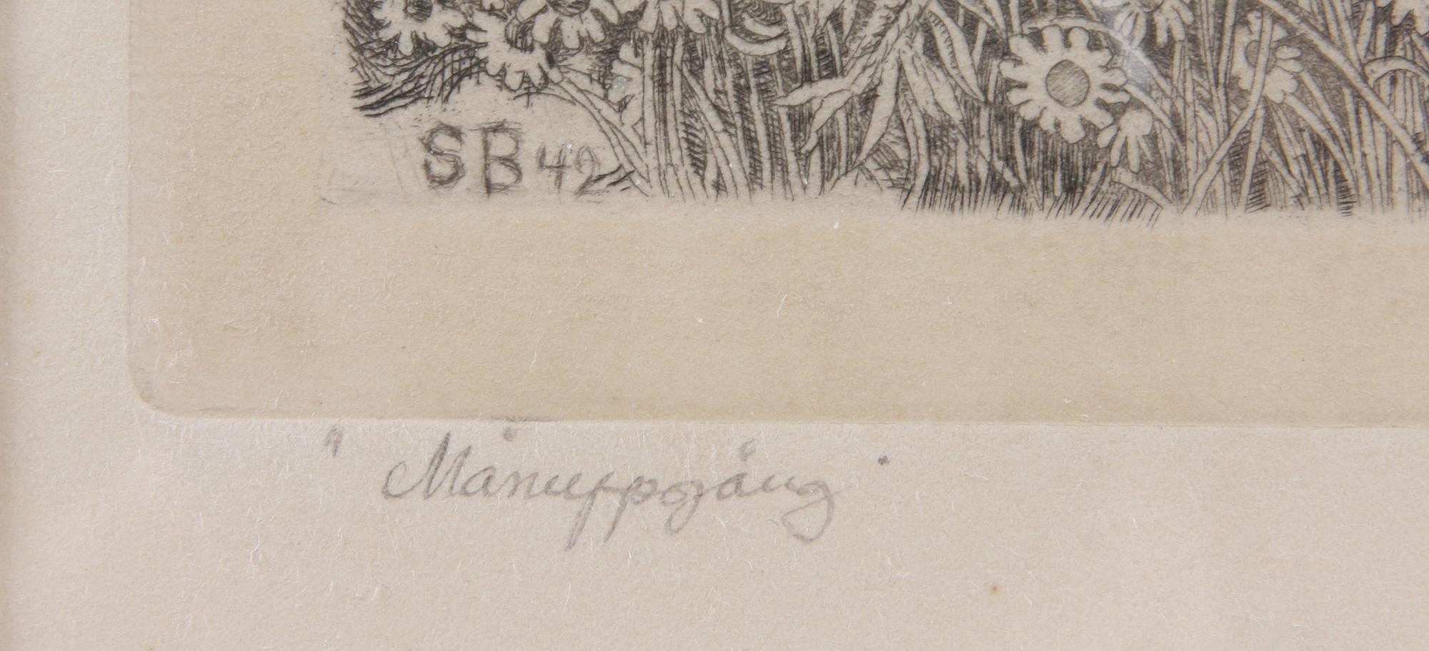 STIG BORGLIND, etsning, sign.