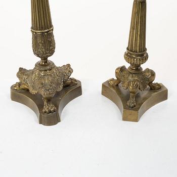 Two similar candlesticks, France, 19th century.