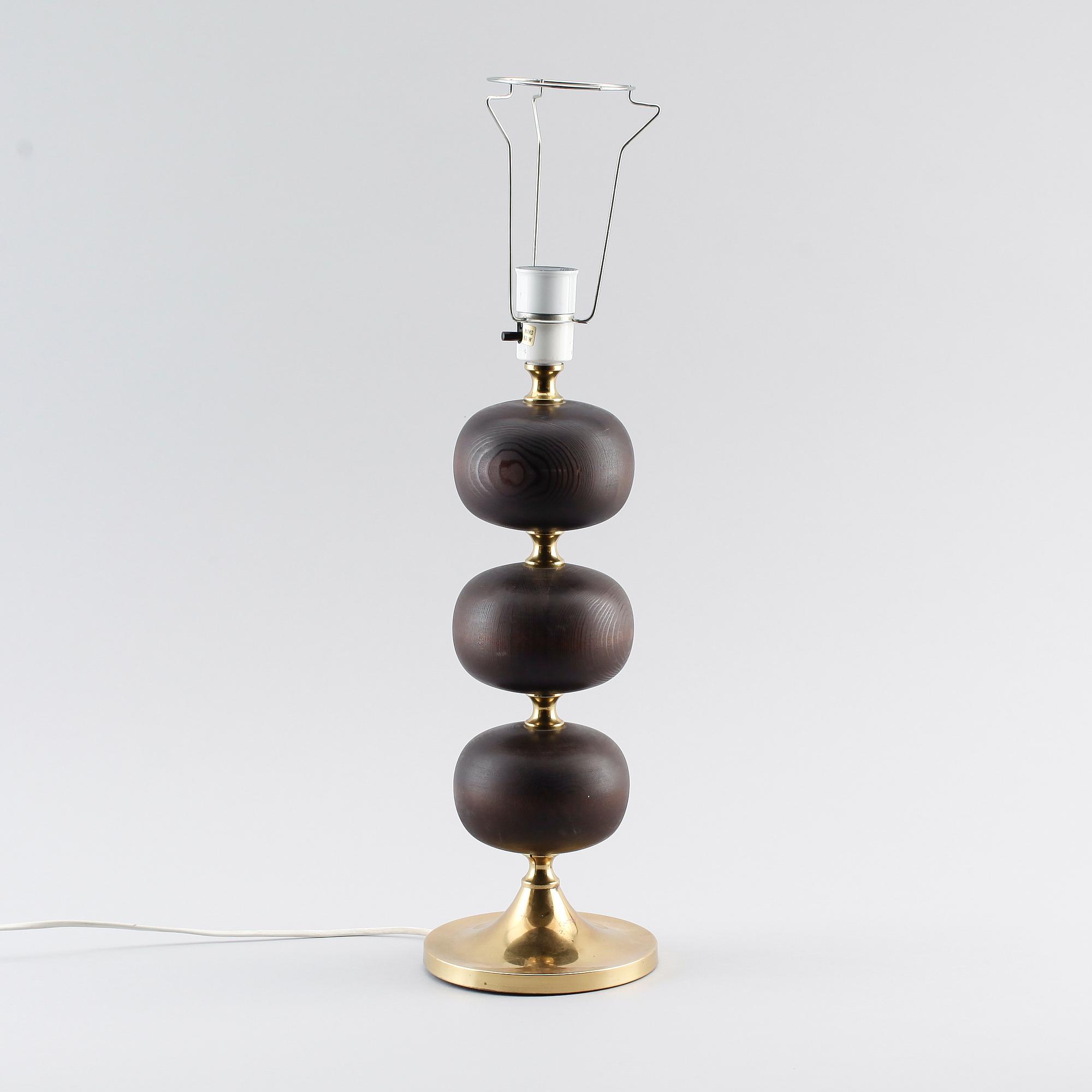 BORDSLAMPA, 1900-talets andra hälft.