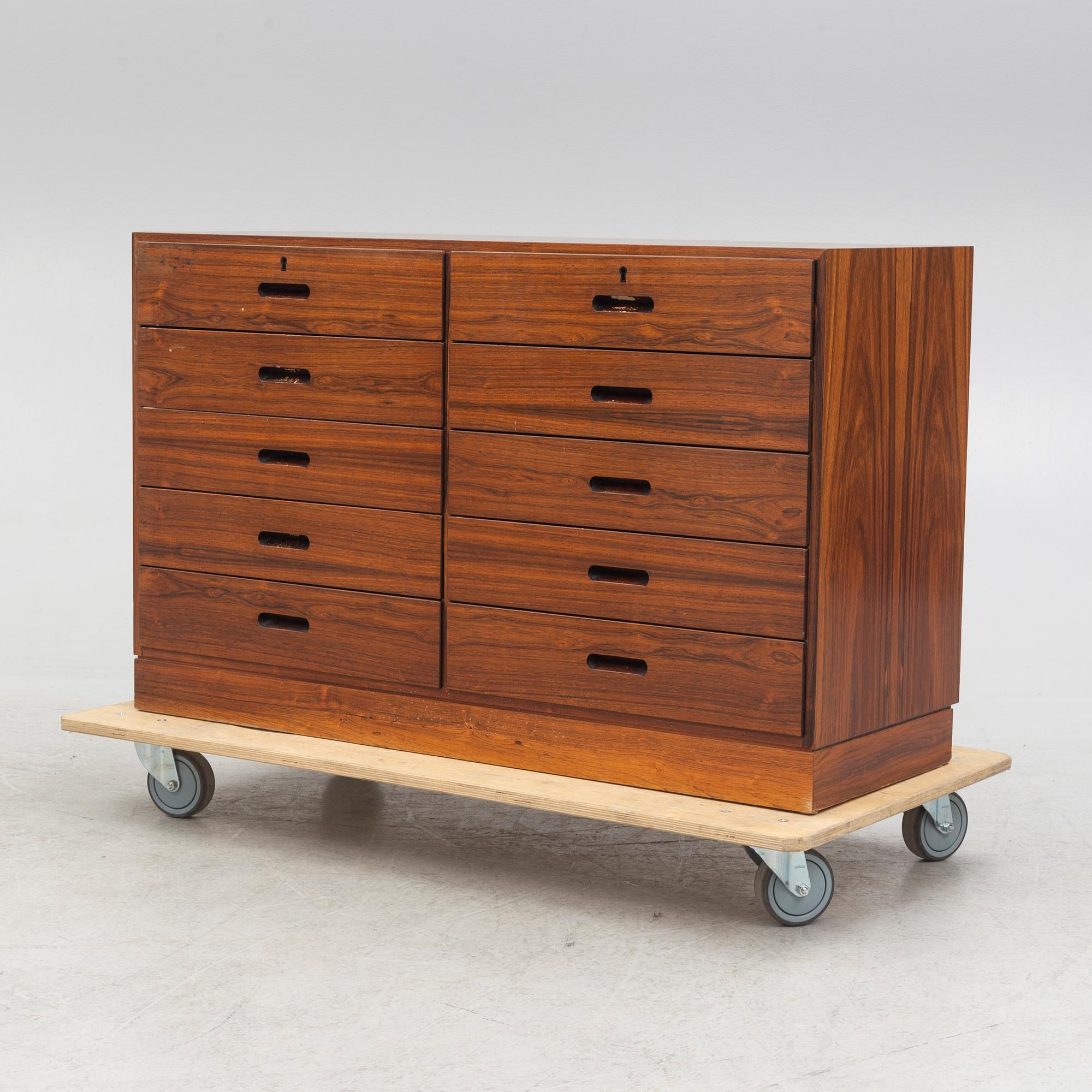 Kaj Winding, chest of drawers, Poul Jeppesen, Denmark, 1960's.