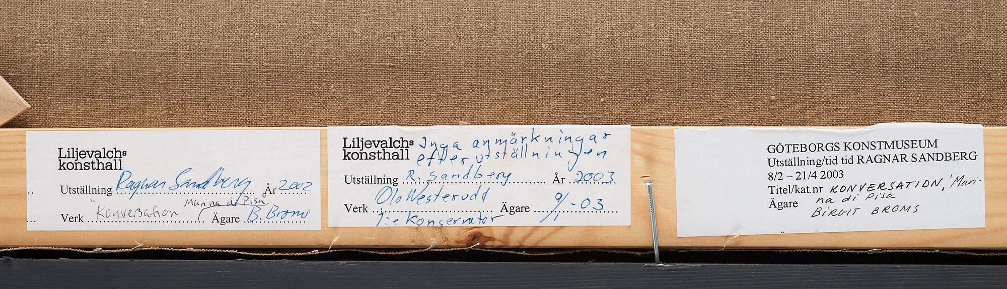 Ragnar Sandberg, "Konversation, Marina di Pisa".