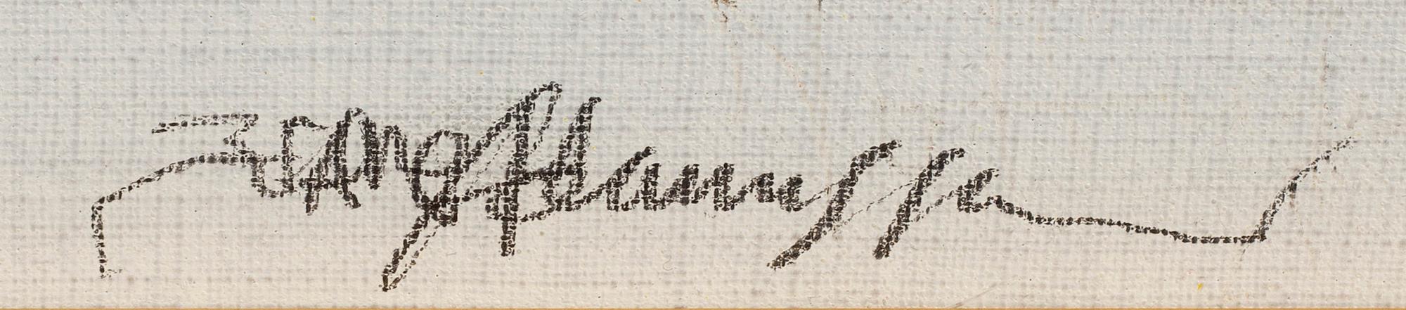 BO ÅKE ADAMSSON, mixed media on canvas, signed.