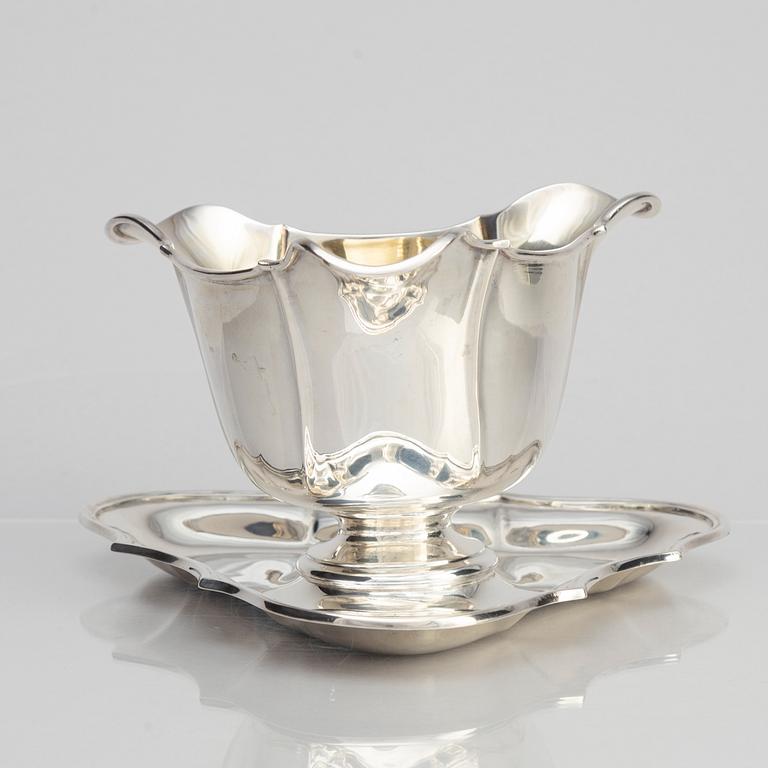 A Danish Silver Sauce Bowl, mark of Laurits Berth,  Copenhagen 1920.