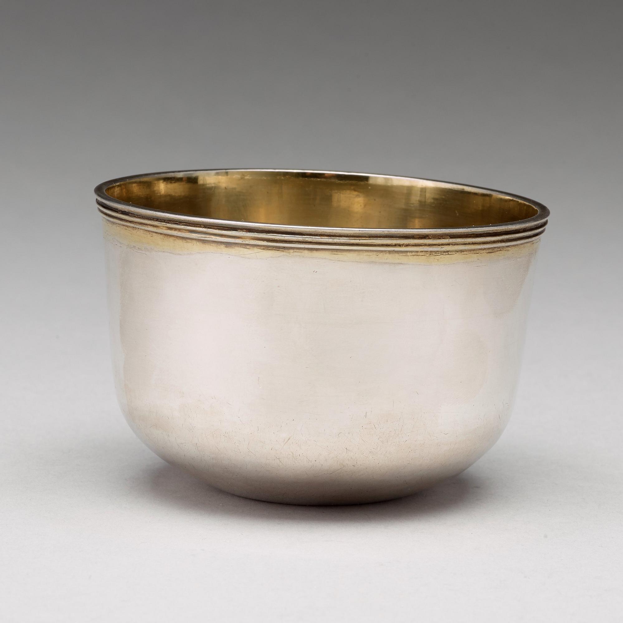 A Swedish 18th century parcel-gilt silver tumbler, mark of Andreas Reutz, Göteborg 1779.