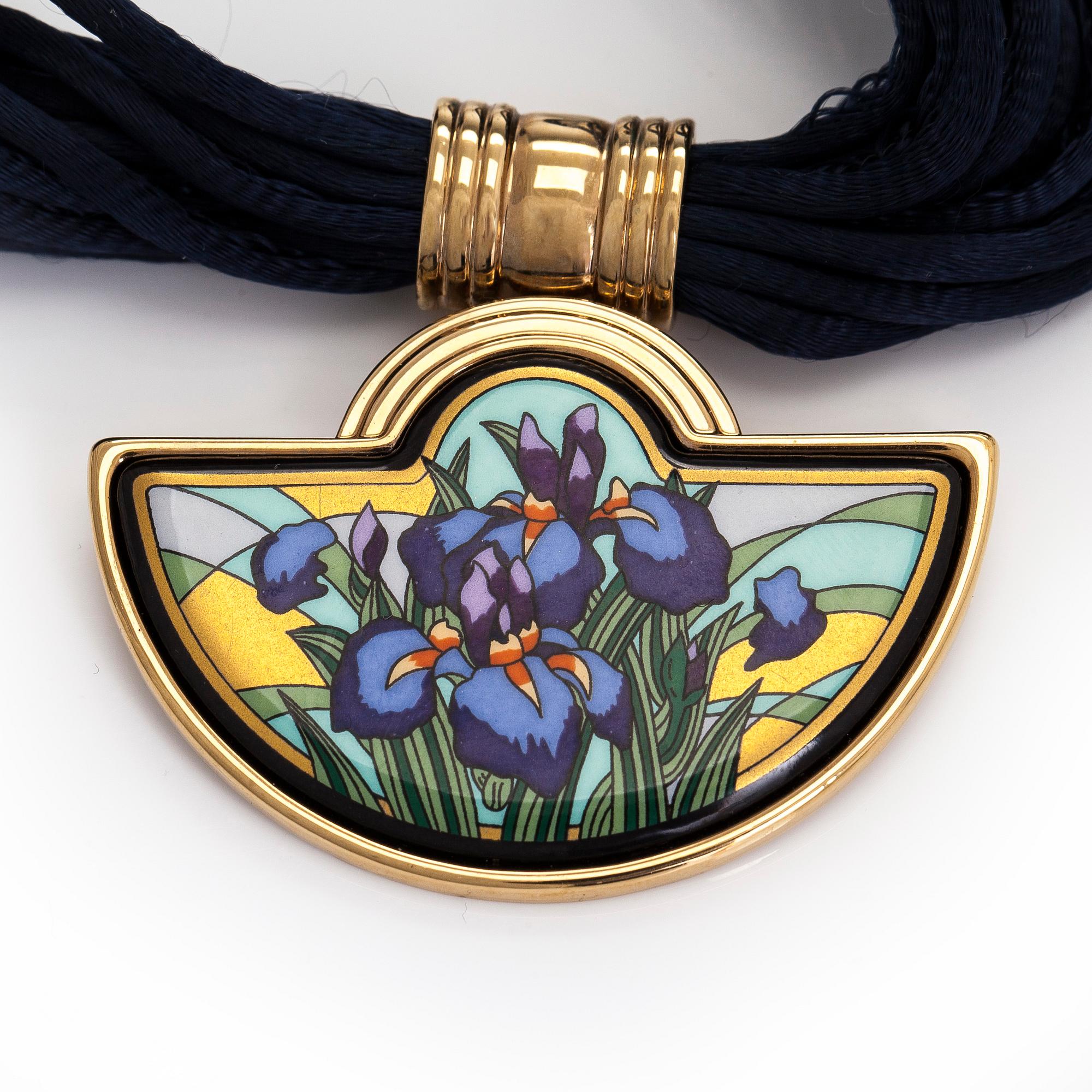 Michaela Frey, armband, halssmycke, örhängen, förgylld metall, emalj, Österrike.