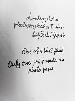 LEIF-ERIK NYGÅRDS, fotografi, one of a kind print, "Lindsay Lohan", signerad a tergo.