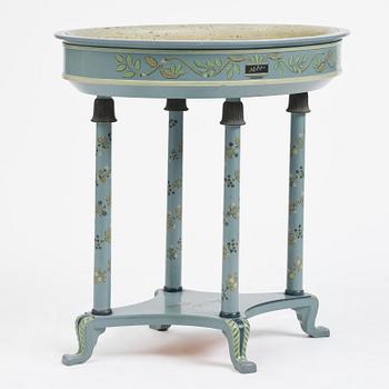 Carl Malmsten, a Swedish Grace flower table, cabinetmaker Albin Johansson, Stockholm, for Villa Kvikkjokk, 1927.