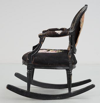A Gustavian armchair/rocking chair by J. E. Höglander.