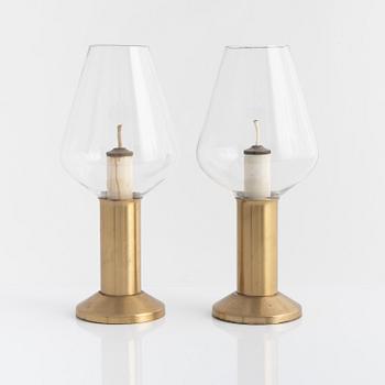 Bertil Brisborg, oil lamps, 1 pair, model "2036", Nordiska Kompaniet, 1950s.