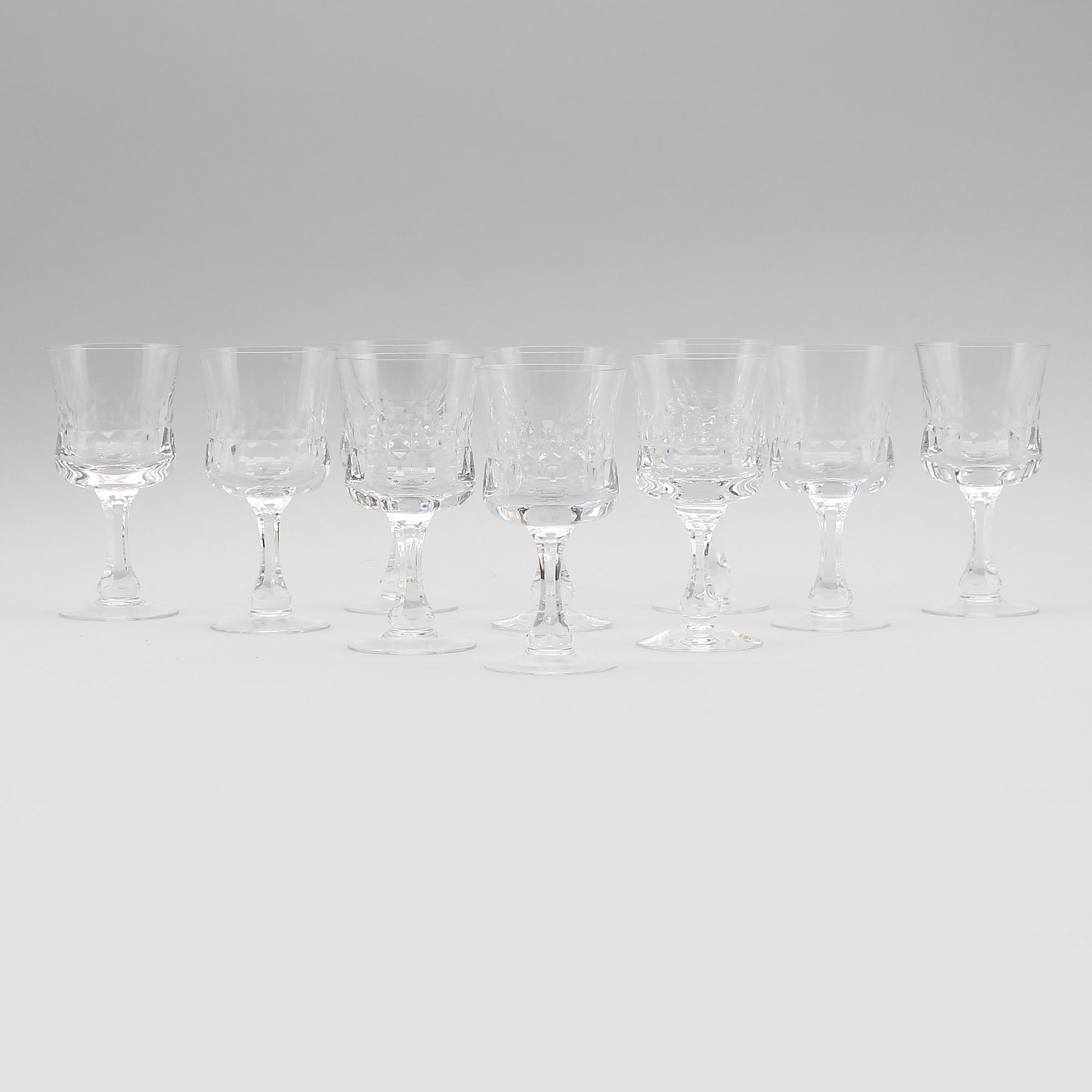 VINGLAS, 10 st, "Prince", Göran Wärff, Kosta Boda.