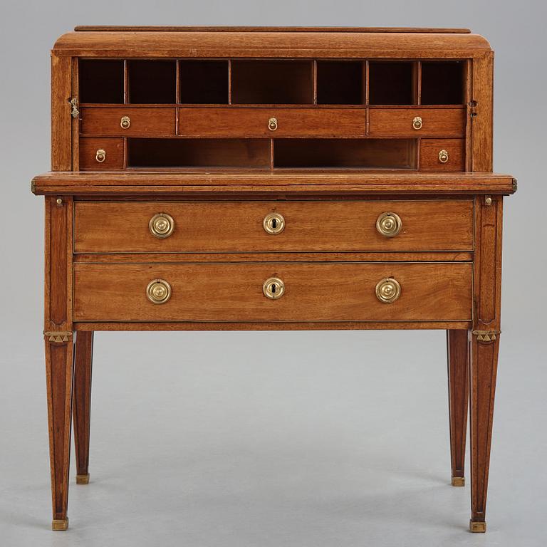 A late Gustavian writing desk by Johan Christian Linning (Stockholm 1779-1801).