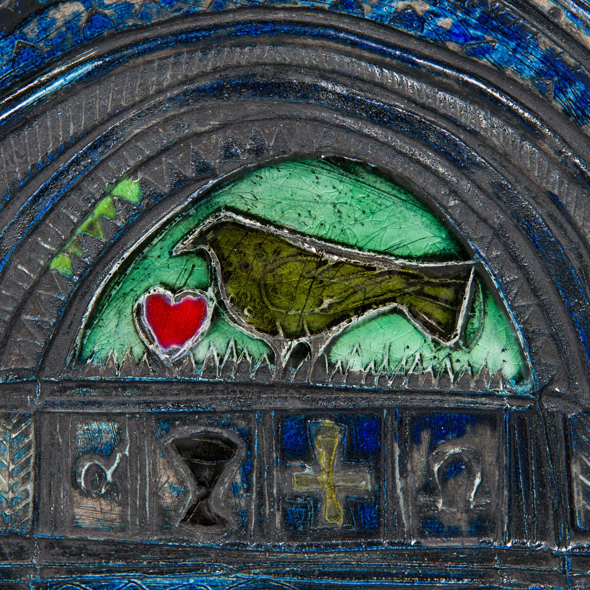 Rut Bryk, seinäreliefi, signeerattu a tergo BRYK.