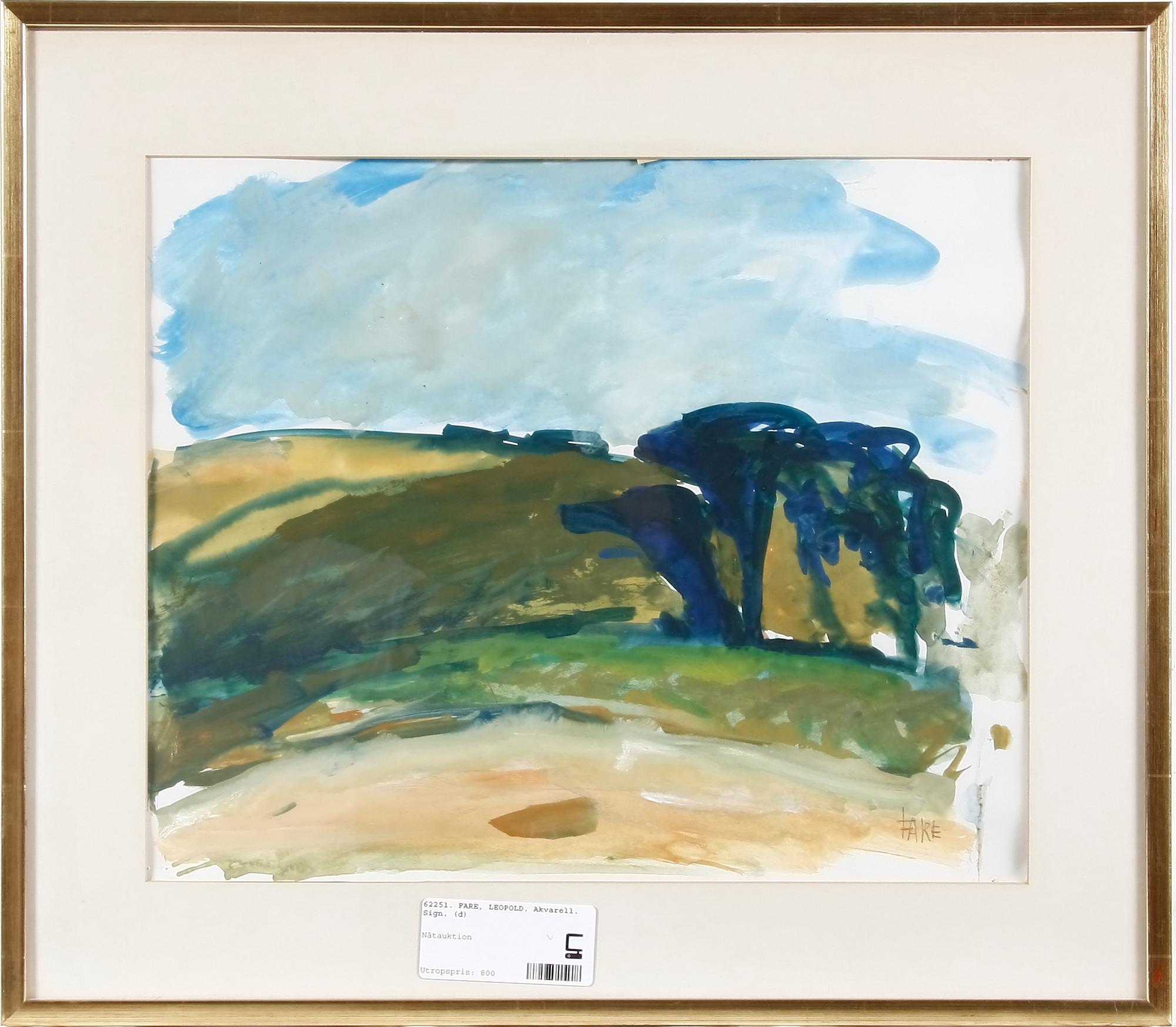 FARE, LEOPOLD. Gouache. Sign.