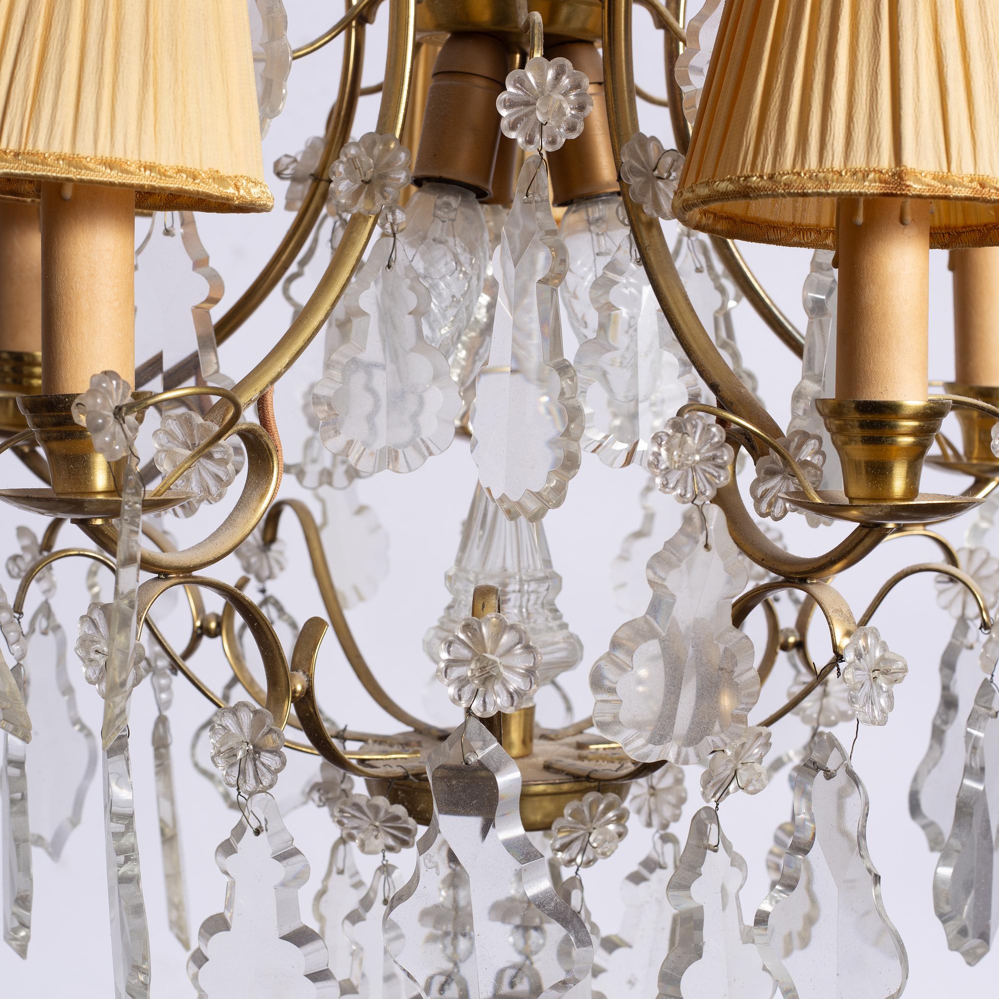 Chandelier, Rococo style, mid-20th century.