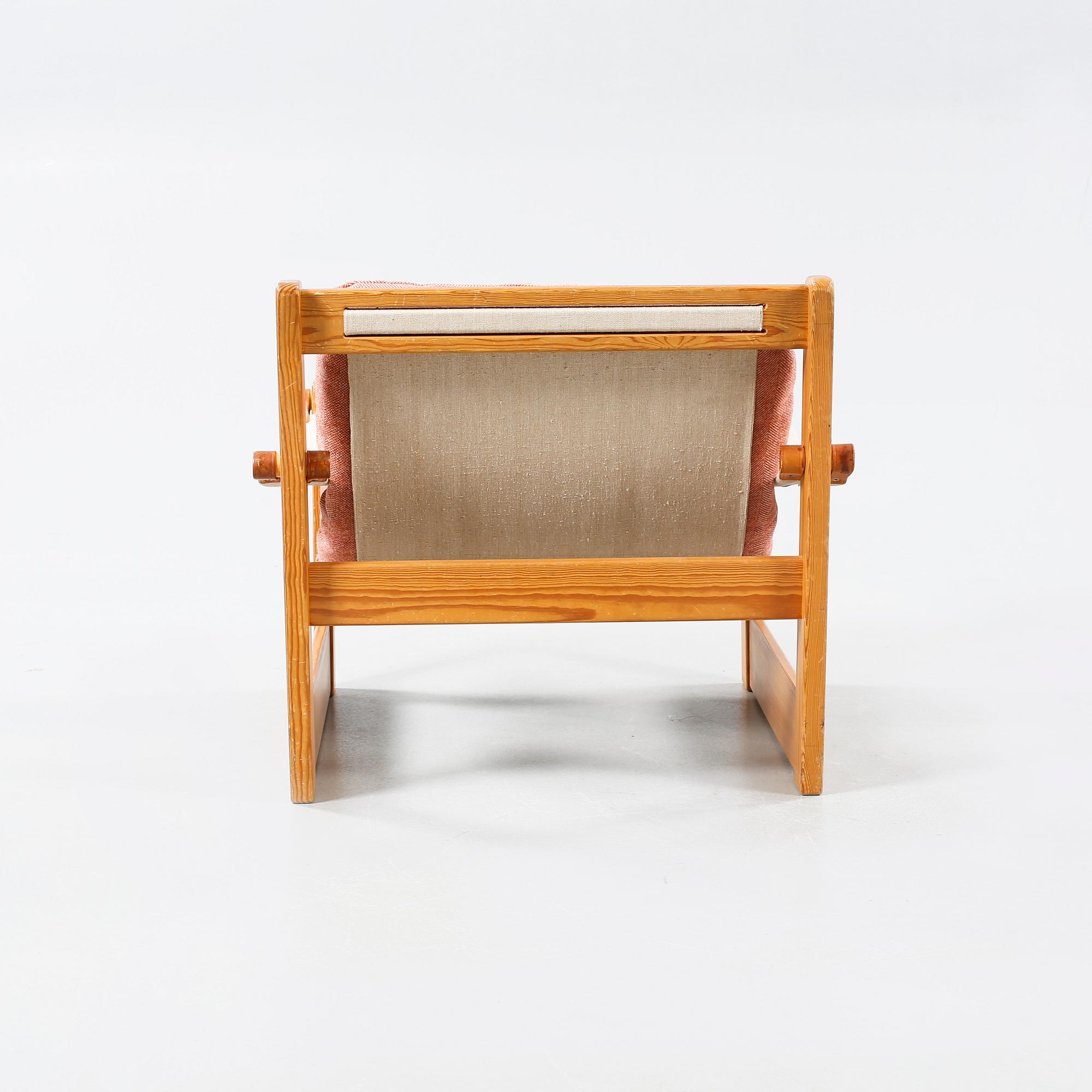 An easy chair with footrest, model "Remo", designed by Yngve Ekström for Swedese Möbler AB 1970.