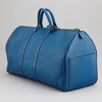 LOUIS VUITTON, a 'Keepall 55 Epi' weekendbag.