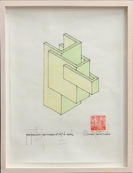Carl Fredrik Reuterswärd · OSCAR REUTERSWÄRD, tuschteckning  på papper, sign.