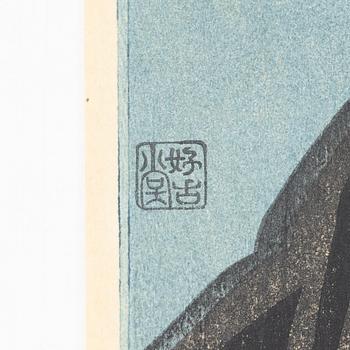 Five woodblock prints from a publication by "Tokyo Bijutsu Kankokai" (Tokyo Art Publishing Association" early 1900s.