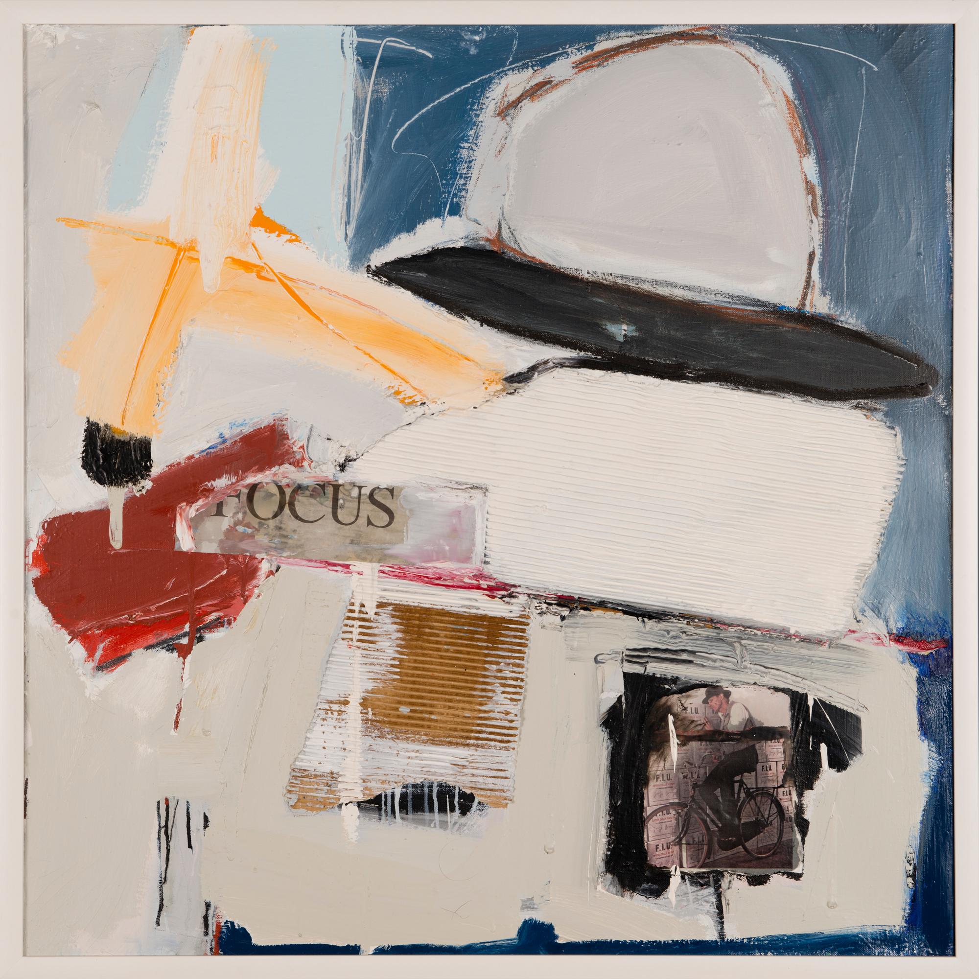 TIMOTHY PERSONS, acrylic on canvas, collage, a tergo signed and dated -88.