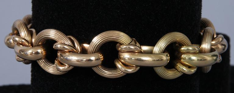 ARMBAND, guld 18k, 39 gram.