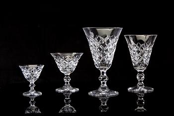 Fritz Kallenberg,a 72 pcs "Rut" glass service from kosta Boda later part of the 20th century.