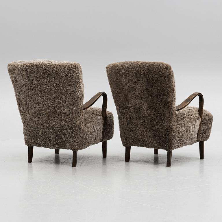 Fåtöljer, ett par, Swedish Modern, 1930/40-tal.