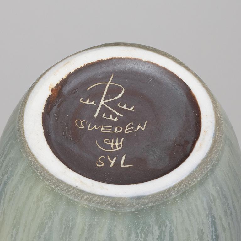 Carl-Harry Stålhane, a pair of model "SYL" stoneware vases, Rörstrand, Sweden, mid 20th century.