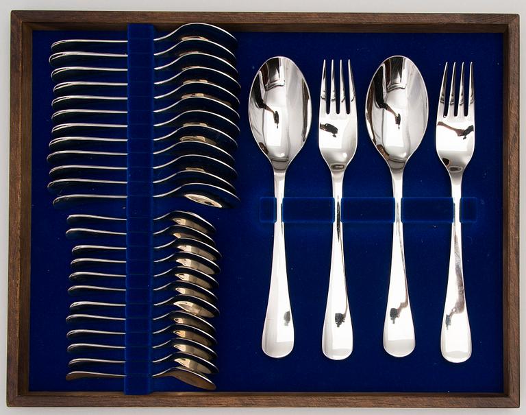 Stainless Steel Cutlery Set for Twelve person by Hackman, Finland 1990.