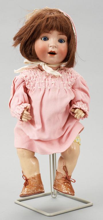 FLICKDOCKA, biskvi. Burggrub Baby, Schoenau & Hoffmeister, Tyskland, 1900-talets första del.