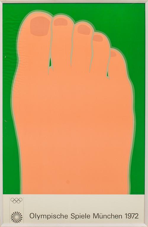 AFFISCHER, 5 st, "Olympische Spiele 1972", bl a Tom Wesselmann.