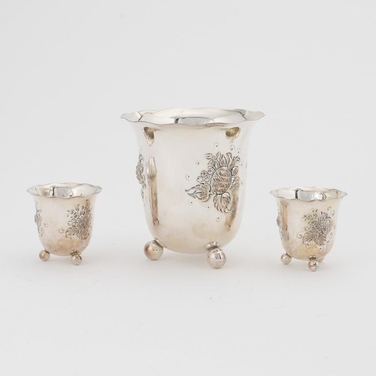 Three silver bowls, GAB, Stockholm, Sweden, 1946.