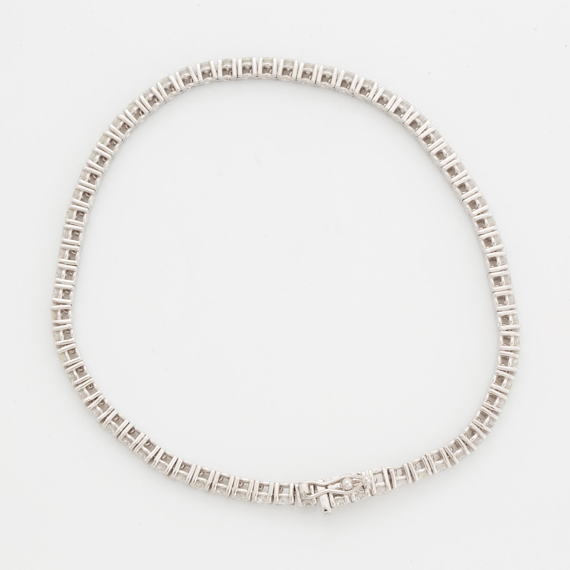 Brilliant-cut diamond bracelet, with certificate HRD.