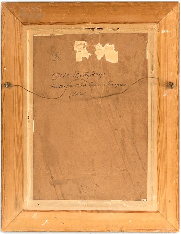 Olle Hjortzberg, "Kristus vid 12 års ålder i Templet (Skiss)", 1897.