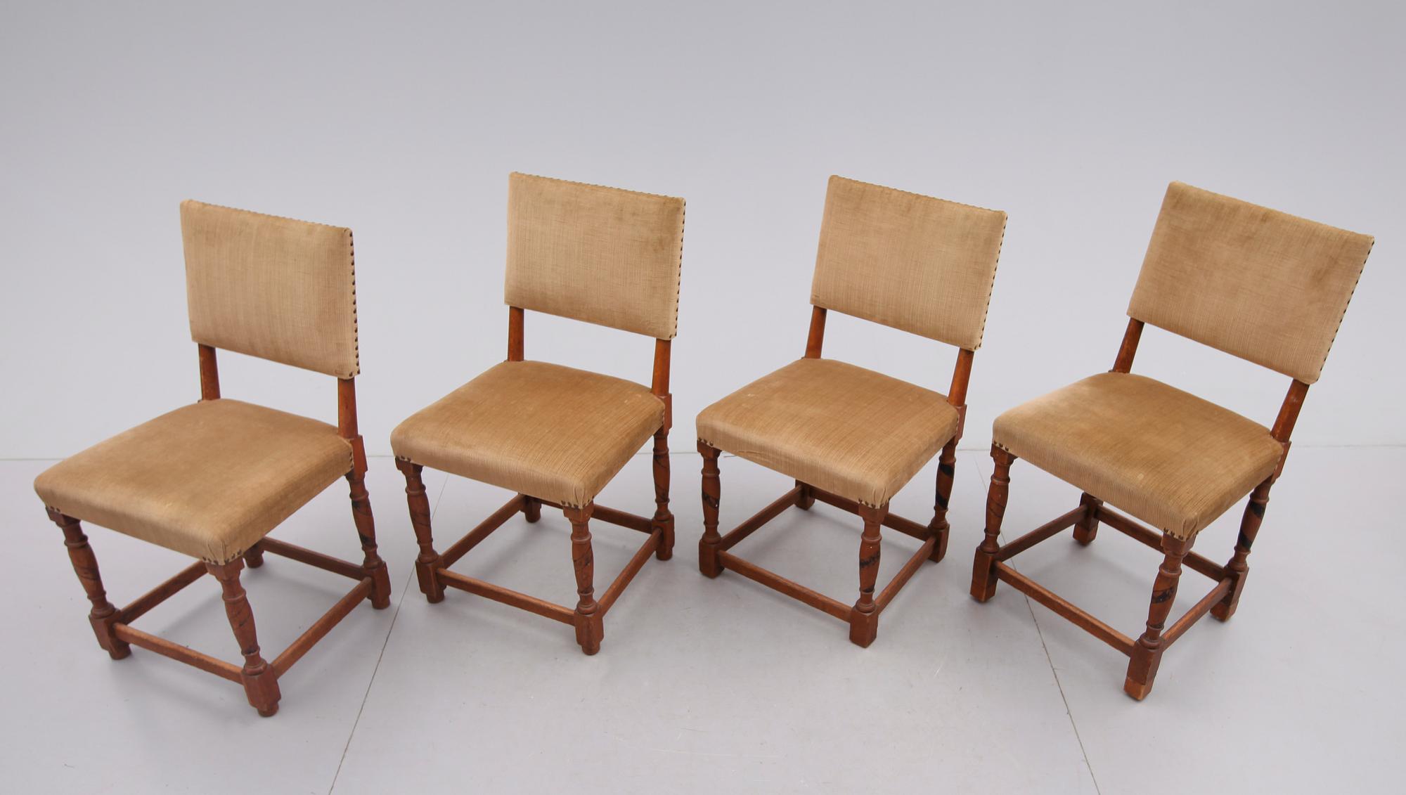 STOLAR, 4 st, barockstil, 1900-tal.