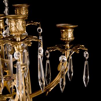 A late 19th century candle chandelier.