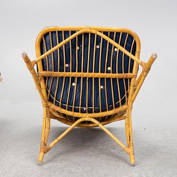 Seating group, 4 pieces, mid-20th century.