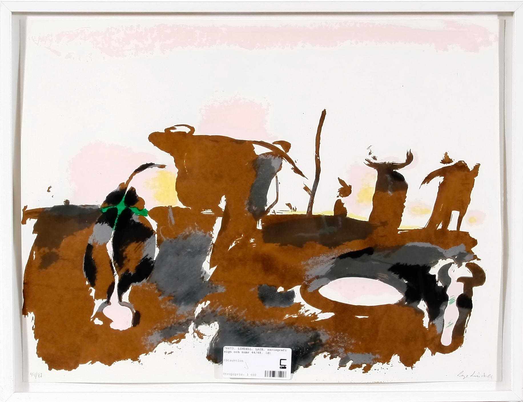 LINDELL, LAGE, seriegrafi, sign och numr 44/48.