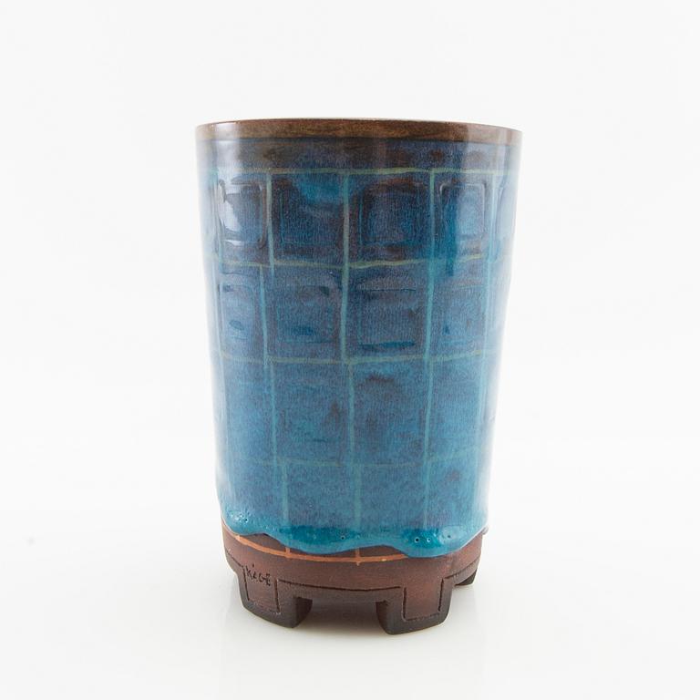 Wilhelm Kåge, Wilhelm Kåge, a "Farsta" stoneware vase, Gustavsberg Studio, signed and dated 1948.