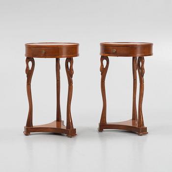 A pair of Empire style bedside tables, Selva, Italy.