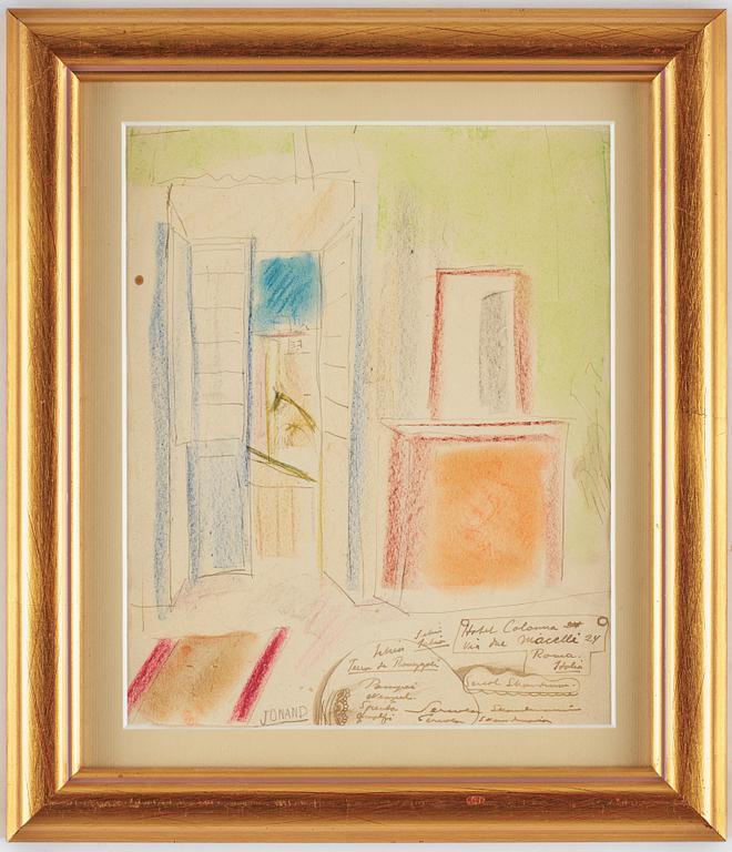 John Jon-And, 1924, pastel on paper, signed.