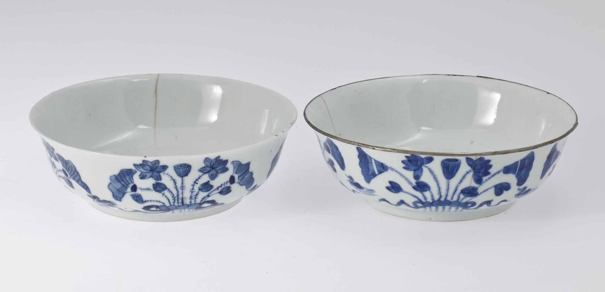 SKÅLAR, 2 st, porslin, Kina 1800-tal.